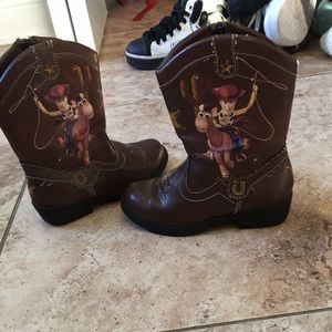 Leather toy story light up boots